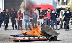 Büyükşehir İtfaiyesi'nden Lityum İyon Batarya Yangın Tatbikatı