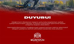 Değirmen Restoran köprü yolu 3 Kasım’a kadar kapalı olacak