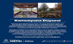Bünyan Belediyesi’nden duyuru; “Parklarımızı korumak hepimizin sorumluluğudur”