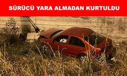 Otomobil su kanalına düştü