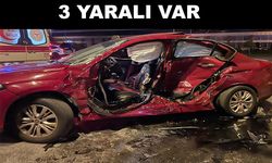 Kamyonla otomobilin çarpıştı