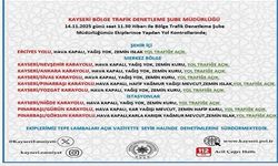 Kayseri’de yol ve hava durumu bilgilendirme