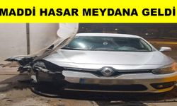 Benzinlikte drift atan araç kazaya sebep oldu