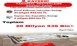 Kayseri’de 26 milyon liralık tarımsal destek ödemeleri çiftçilerin hesabına aktarılıyor