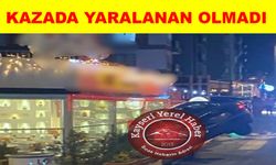 Sürücüsünün durduramadığı araç kafeye daldı