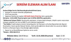 Serbest Bölge SERSİM fabrikasına 100 kişilik işçi alınacak