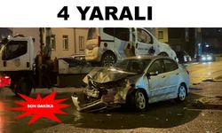 Otomobil ile hafif ticari araç çarpıştı