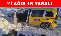 Kayseri’de minibüs ile ticari taksi çarpıştı