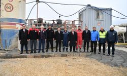 Vali Çiçek ve Başkan Büyükkılıç, Elmalı Jeotermal Kaynaklı Sera OTB’yi inceledi