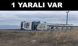 Kayseri’de akaryakıt yüklü tanker devrildi: 1 yaralı