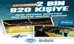 Açık hava buz pateni pisti bayramda 2 bin 820 kişiye hizmet verdi