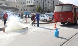 Melikgazi Personeli Olası Yangınlara Karşı Bilgilendirildi