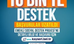 Büyükşehir’in Emeklilere 10 Bin TL Destek Başvuru Süresi Uzatıldı