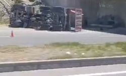 Köprüye Çarparak Devrilen Kamyonun Sürücüsü Hayatını Kaybetti