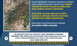 Buğdaylı-Güneşli Yolunda Asfalt Çalışması: Güzergah Trafiğe Kapatılacak