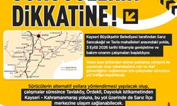 Sarız’da Bazı Mahallelerde Yollar trafiğe Kapatılacak