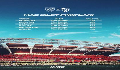 Kayserispor - Kocaelispor maçının biletleri satışa çıktı