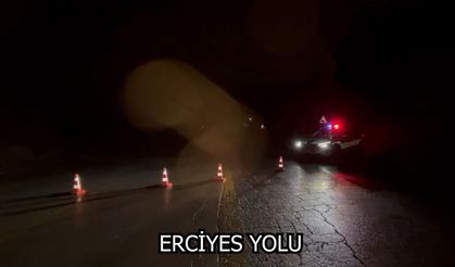 Erciyes’de yollar trafiğe kapalı