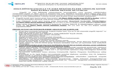 Engelli ve eski hükümlü vatandaşlar için hibe desteği başvuruları başladı