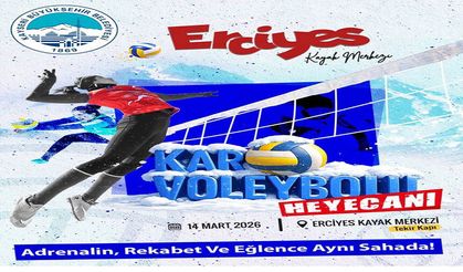 Erciyes’te kar voleybolu başlıyor: Kar voleybolu sahası ücretsiz hizmette