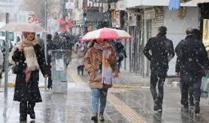 Kayseri’de hafta sonu: Karla karışık yağmurlu