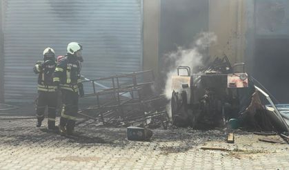 Kayseri’de Sünger Üretim Atölyesinde Yangın