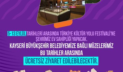 Büyükşehir’in Müzeleri, Türkiye Kültür Yolu Festivali Boyunca Ücretsiz