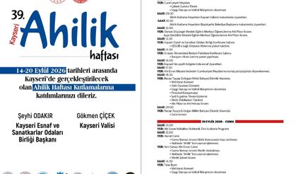 Kayseri’de 39. Ahilik Haftası Kutlamaları Başlıyor