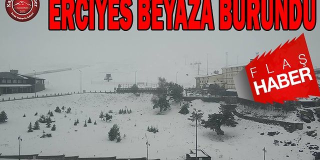 Erciyes'e Kar Yağdı