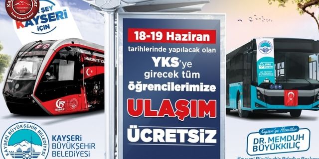 YKS öğrencilerine ücretsiz toplu ulaşım