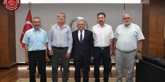 Başkan Büyükkılıç’a Hacılar Belediye Başkanı Özdoğan ve STK’lardan Ziyaret