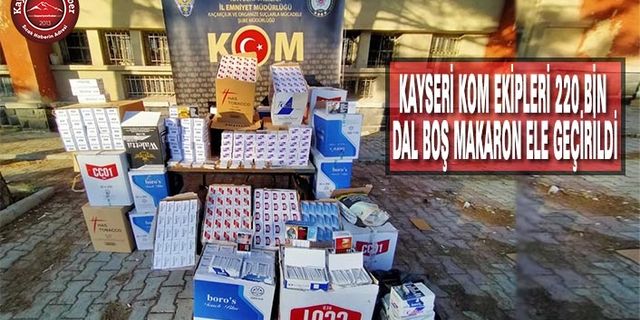 Kayseri Kom Ekiplerinden Büyük Operasyon