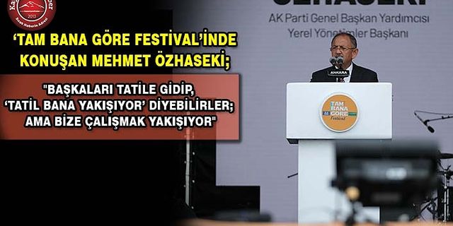 Mehmet Özhaseki Başkent Millet Bahçesi'nde Açıkladı
