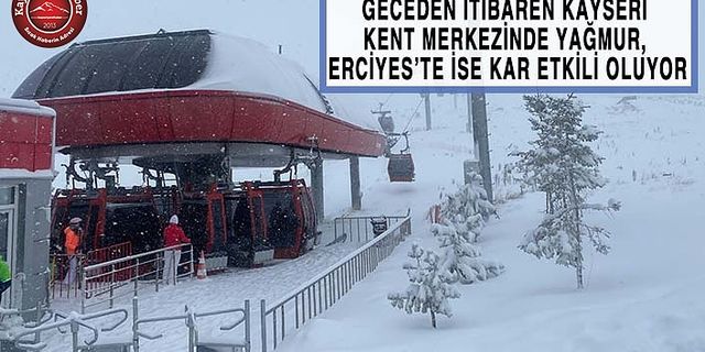 Beklenen Kar Erciyes’i Süslüyor