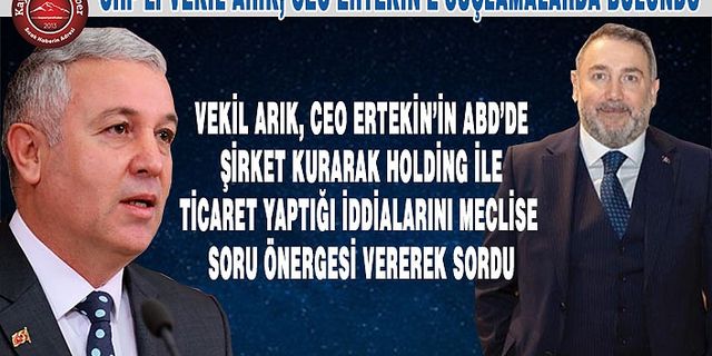 CHP'li Arık'tan CEO Ertekin'e Suçlama