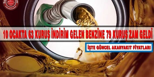 İndirim Gelen Benzine Tekrar Zam
