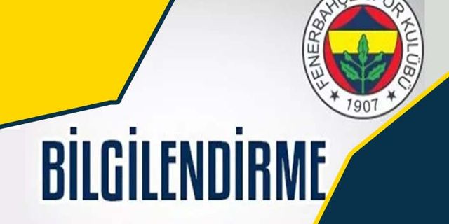 Fenerbahçe; “Şuursuz Kararlarınızdan ve Hamlelerinizden Vazgeçin”