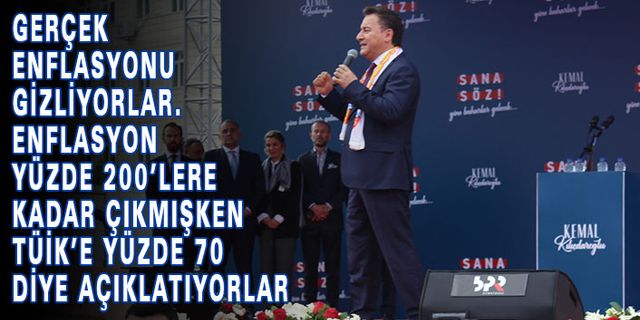 Ali Babacan, Kayseri'den Açıkladı 