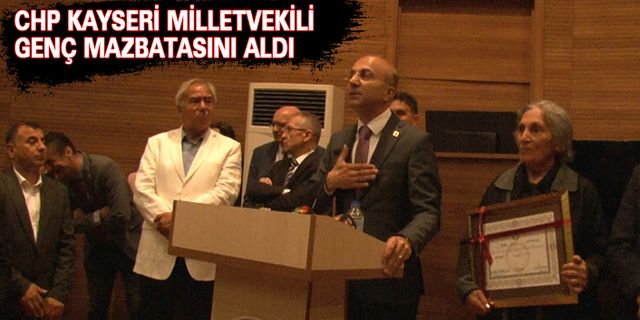 CHP’li Vekil Genç, Mazbatasını Aldı