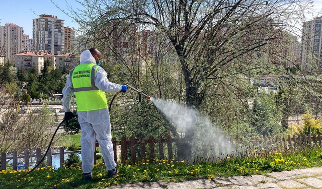 TALAS’TA İLAÇLAMA ÇALIŞMASI ERKENDEN YAPILDI