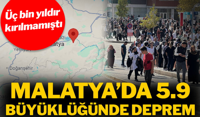 Malatya'da 5.9 büyüklüğünde deprem: Çevre illerde de hissedildi