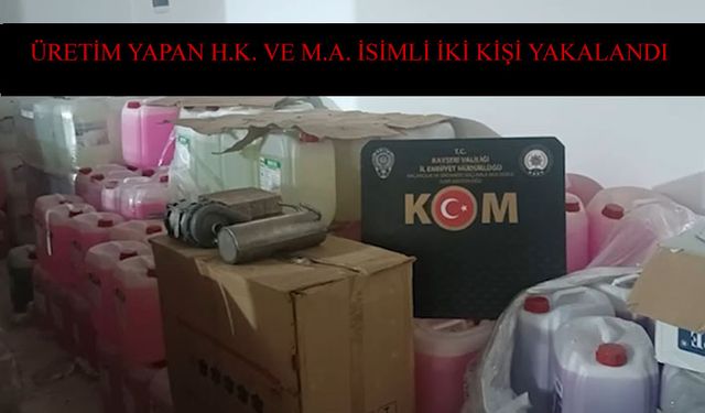 Sahte deterjan ve parfüm üreten iki kişi yakalandı