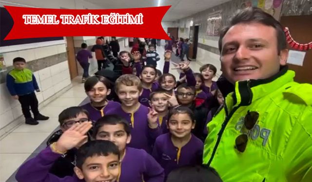 6 okulda bin 82 öğrenciye temel trafik eğitimi verildi