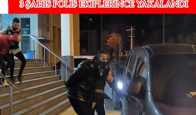Evden hırsızlık şüphelisi 3 kişi yakalandı