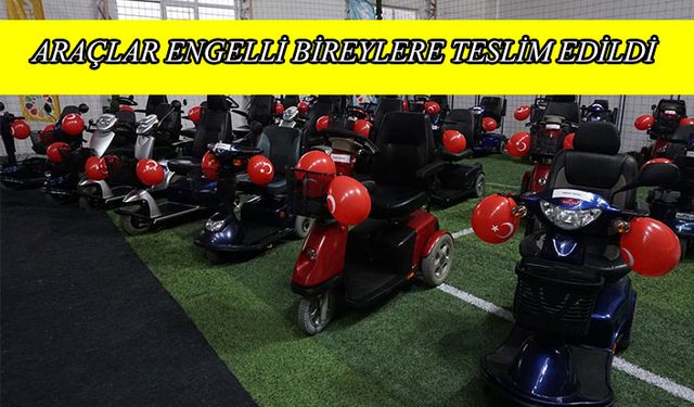 Kocasinan Belediyesi tarafından 40 engelli aracı teslim edildi