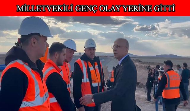 Milletvekili Genç, hızlı tren çalışmalarının gerçekleştiği şantiyeye gitti