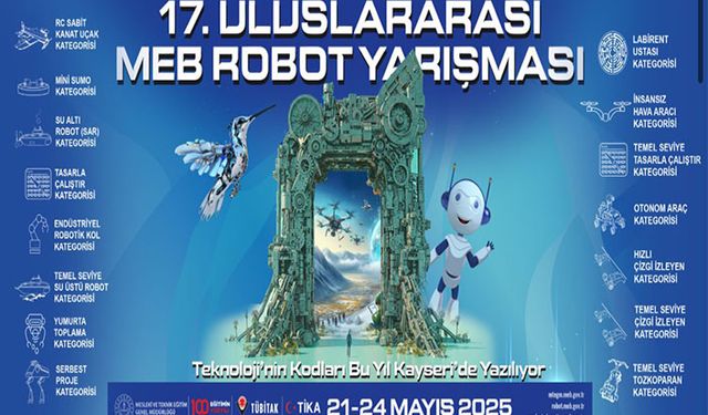 Kayseri Uluslararası MEB Robot yarışmasına ev sahipliği yapacak