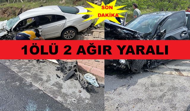 2 otomobil çarpıştı