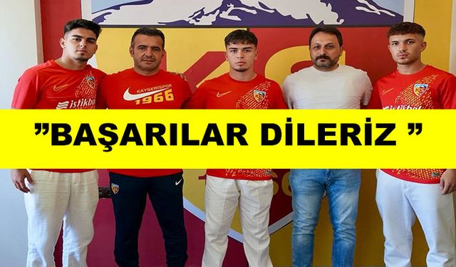 Kayserispor, 3 genç futbolcuyla profesyonel sözleşme imzaladı