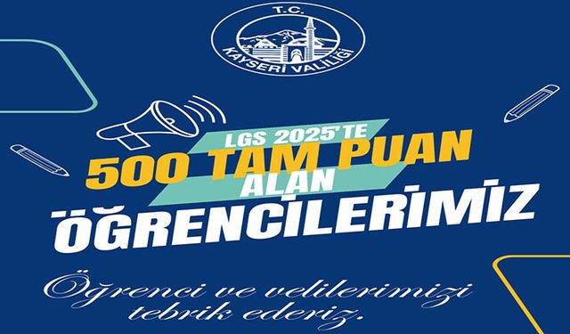 Çiçek: "LGS'de birinci olan 18 öğrencimizi tebrik ediyorum"